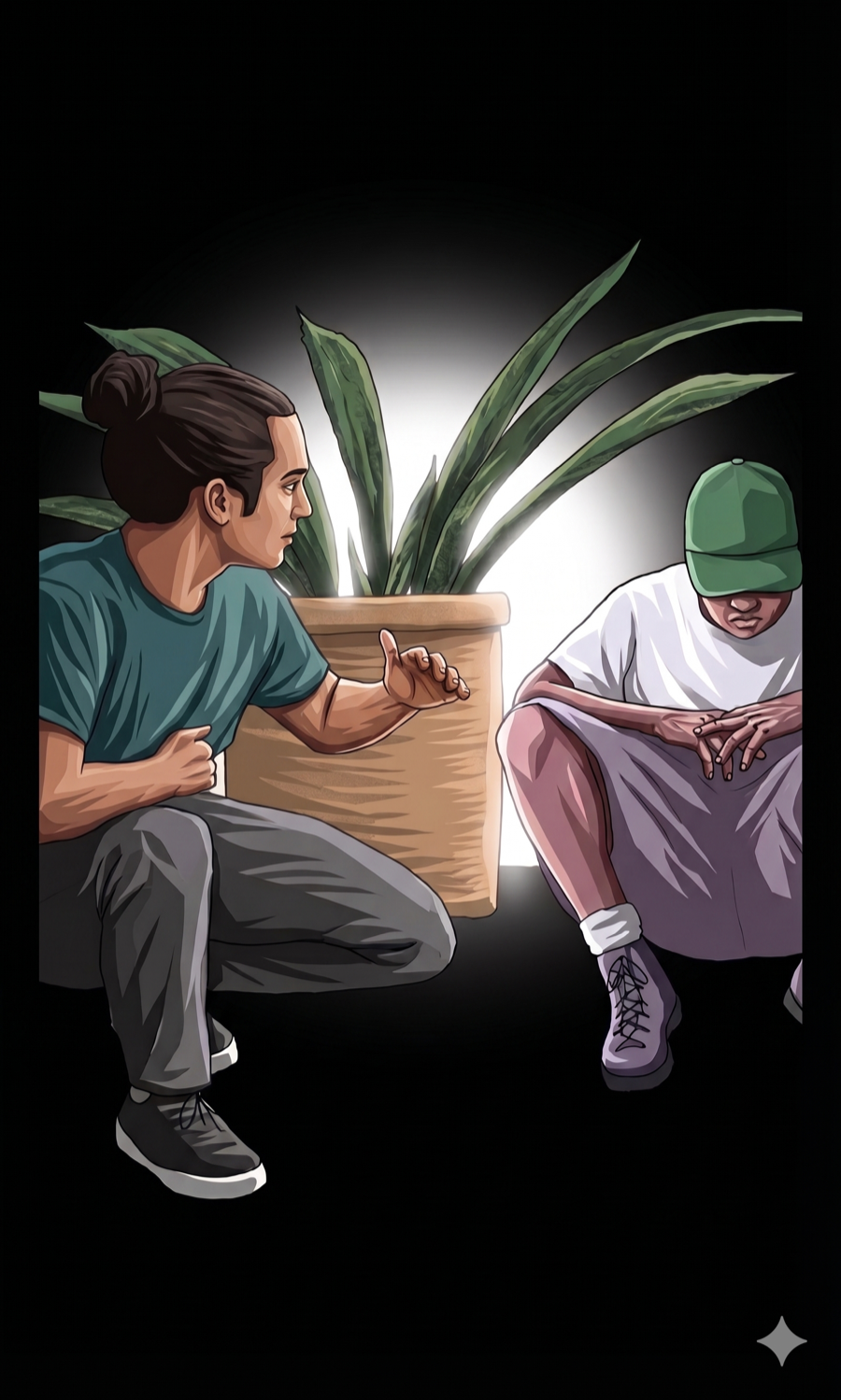 A Zymbolic facilitator in conversation with a student